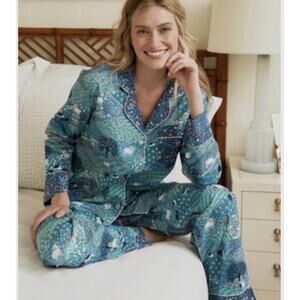 NWT Printfresh XXS Rolling Hills Sheep Farmhouse Blue Organic Cotton PJ Set